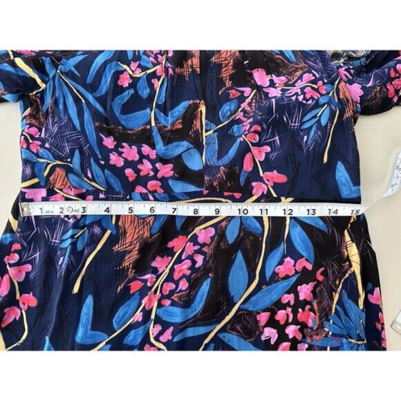 Anthropologie MAEVE Floral ELIA Open-Shoulder Dress Bell Flutter Sleeve Size 6 - Picture 7 of 10